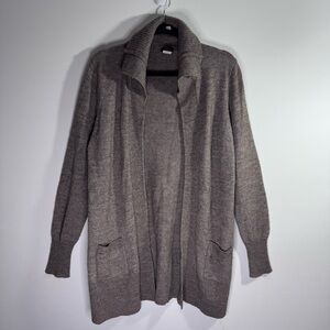 J.Crew XL Alpaca Wool Blend Shawl Collar Cardigan Sweater Coat Pockets